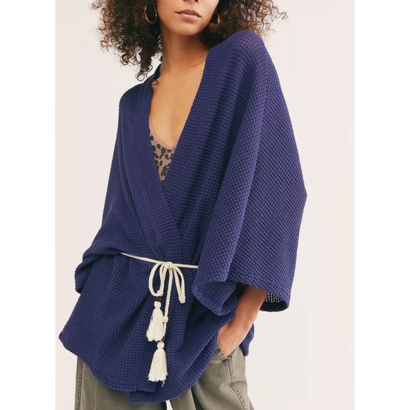 Free People Caravan Waffle Knit Kimono - Picture 2 of 10